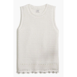 NWT J.Crew Factory Crochet sweater-tank size XS in white